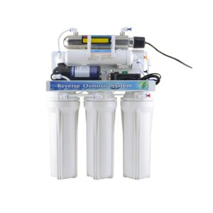 Sistem de osmoza inversa cu pompa booster, remineralizare si UV Light 50GPD+R+UV