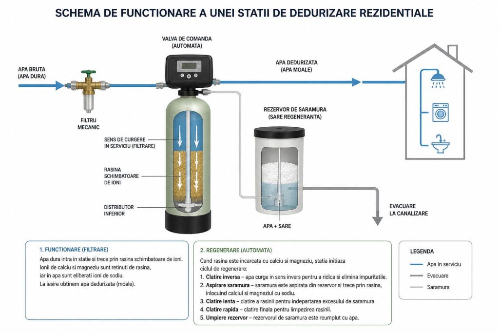 Cum alegi o statie de dedurizare potrivita pentru casa 1 Schema functionare statie dedurizare apa casa